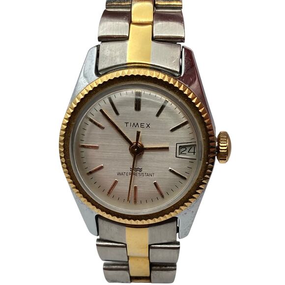 VTG Timex Womens Mechanical Wind Up Watch 25mm Wrist Size 5.5 - Runs Great - WR - Picture 3 of 13